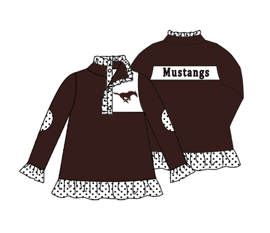 baby girl custom team long sleeve pullover