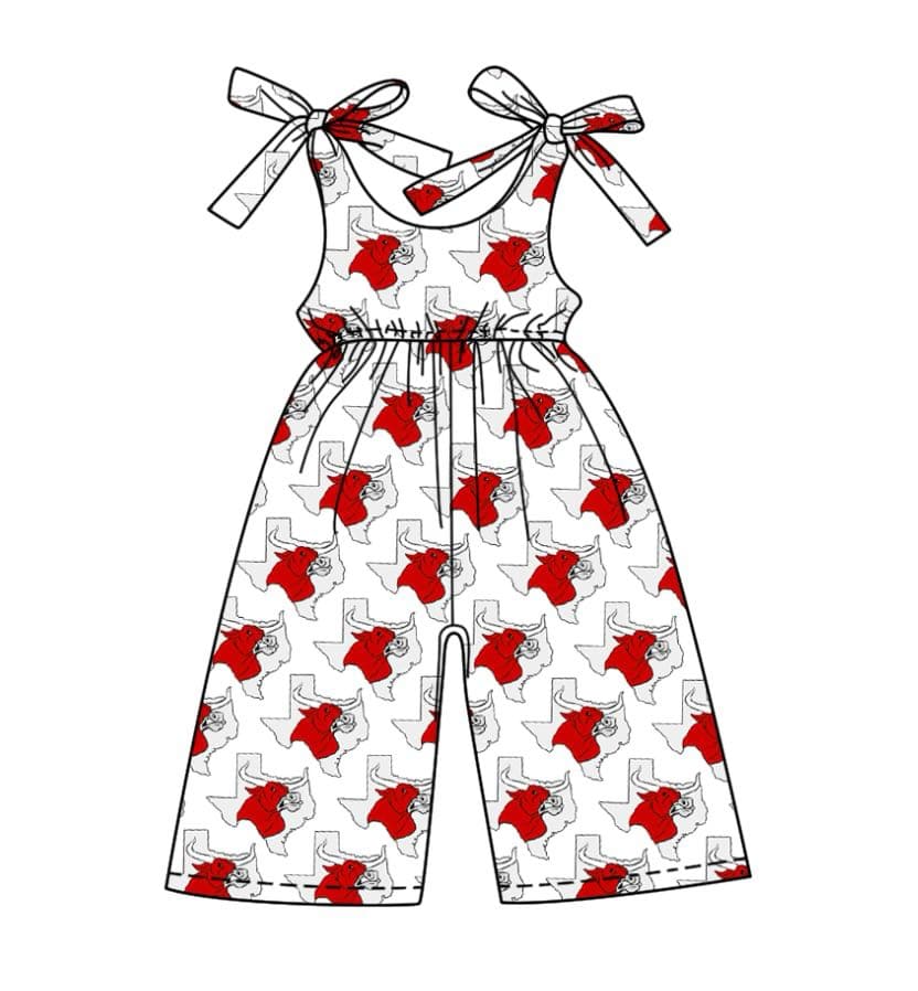 Toddle baby girls team design jumpsuit