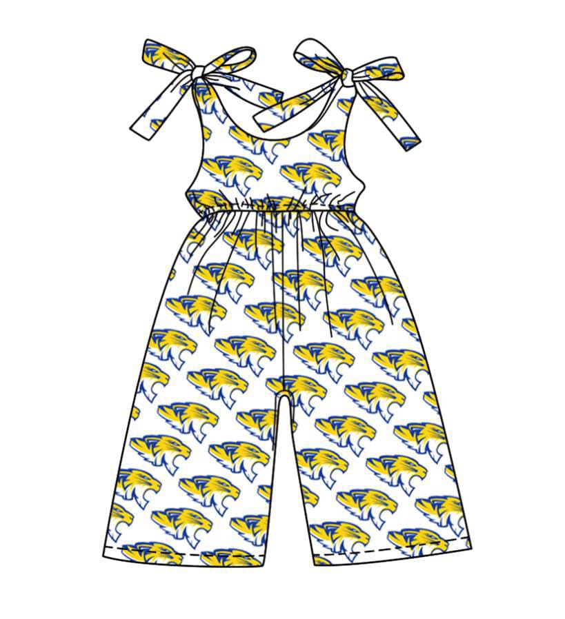 Toddle baby girls team design jumpsuit