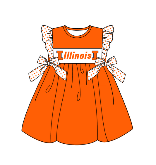 Custom collegiate team girls summer dress