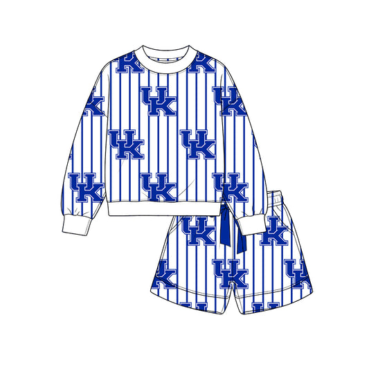 Custom team top matching shorts girl summer outfit wholesale factory price