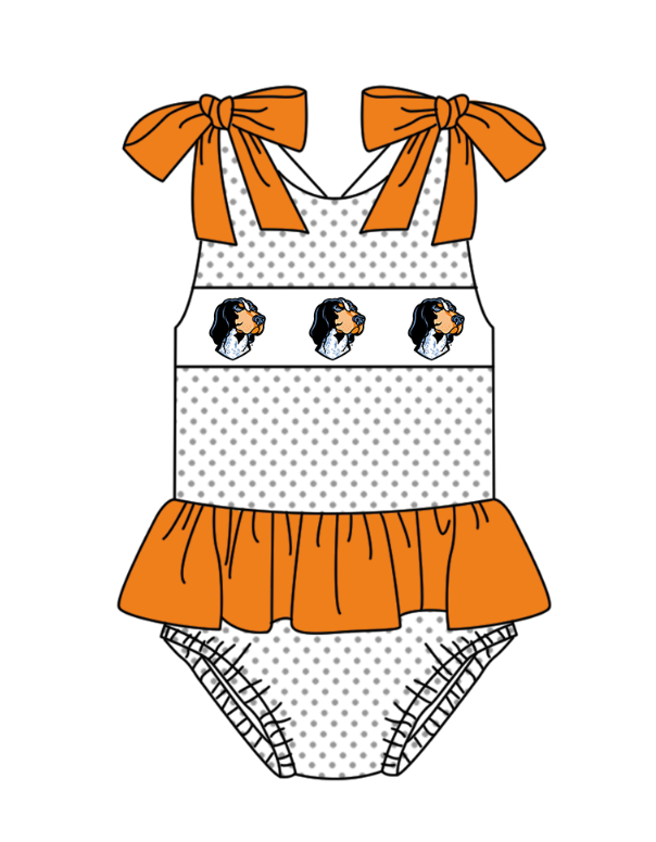 Girls one piece custom team design swimwear