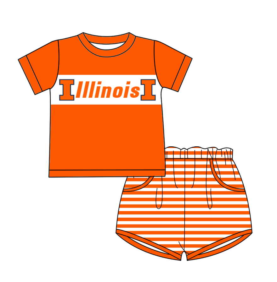 Custom team top matching shorts boy summer outfit