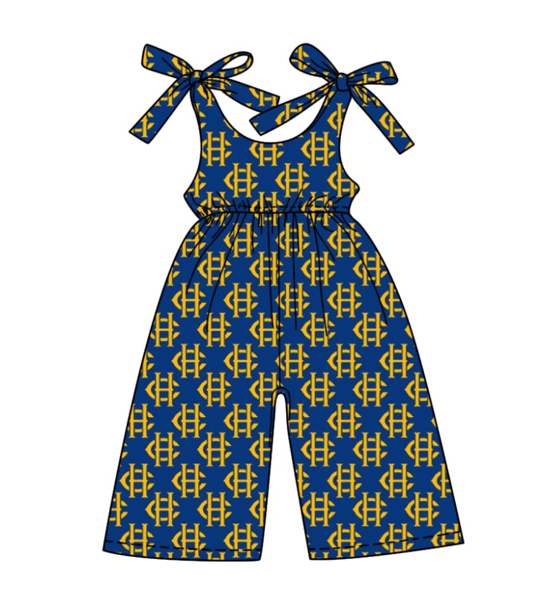 Toddle baby girls team design jumpsuit