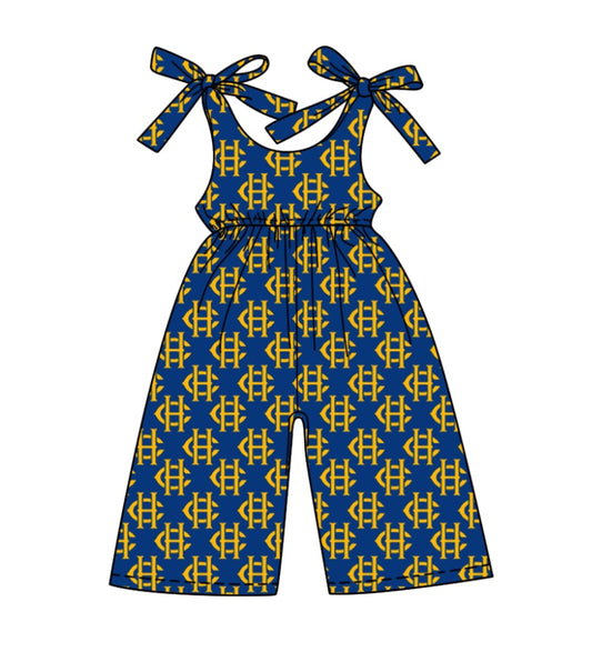 Toddle baby girls team design jumpsuit