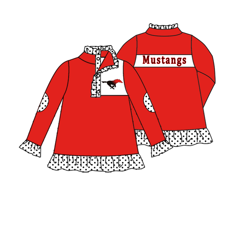 baby girl custom team long sleeve pullover