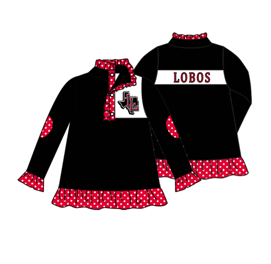 baby girl custom team long sleeve pullover