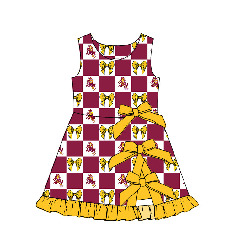 Toddle girls wholesale custom team design yoga dress