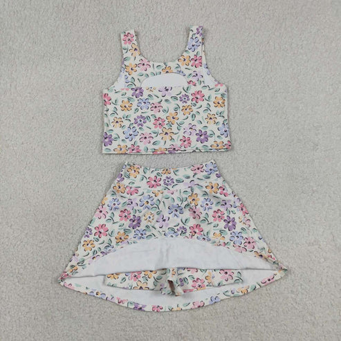 Baseball design girls summer yoga dress