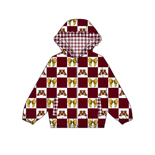 baby girls custom team design long sleeve hoodie top