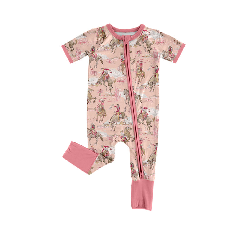 Western cowgirl design kids baby romper