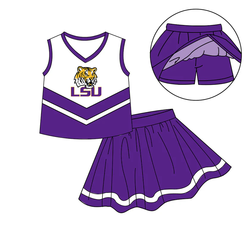 toddle girls cheer team skirt set