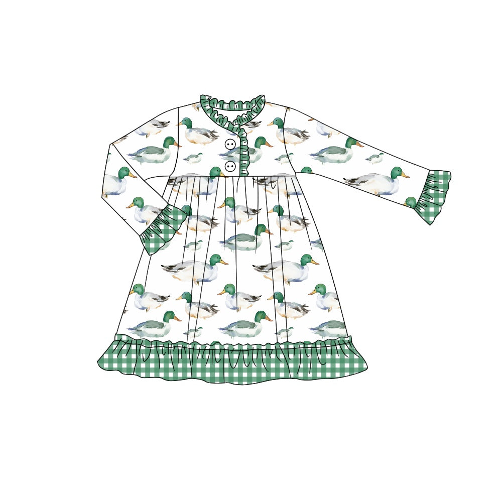 toddle girls mallard duck long sleeve dress
