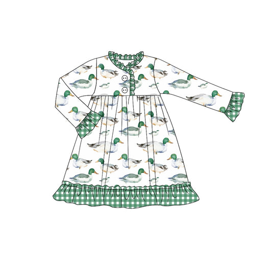 toddle girls mallard duck long sleeve dress