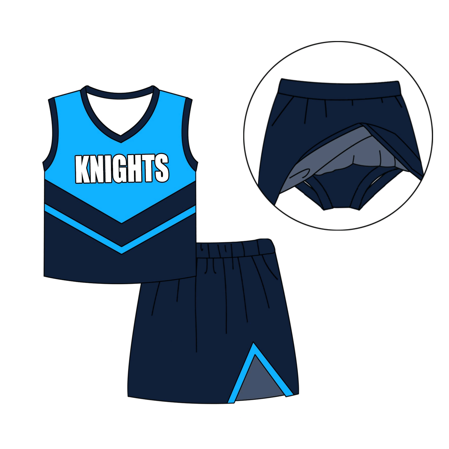 baby girls cheer skirt outfit add liner shorts