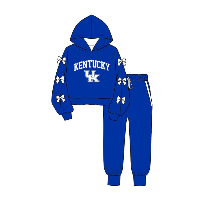 Toddle kids custom kentucky team design boy long sleeve clothes wholesale price