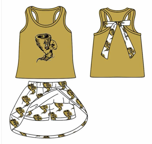 toddle girls cheer team skirt set