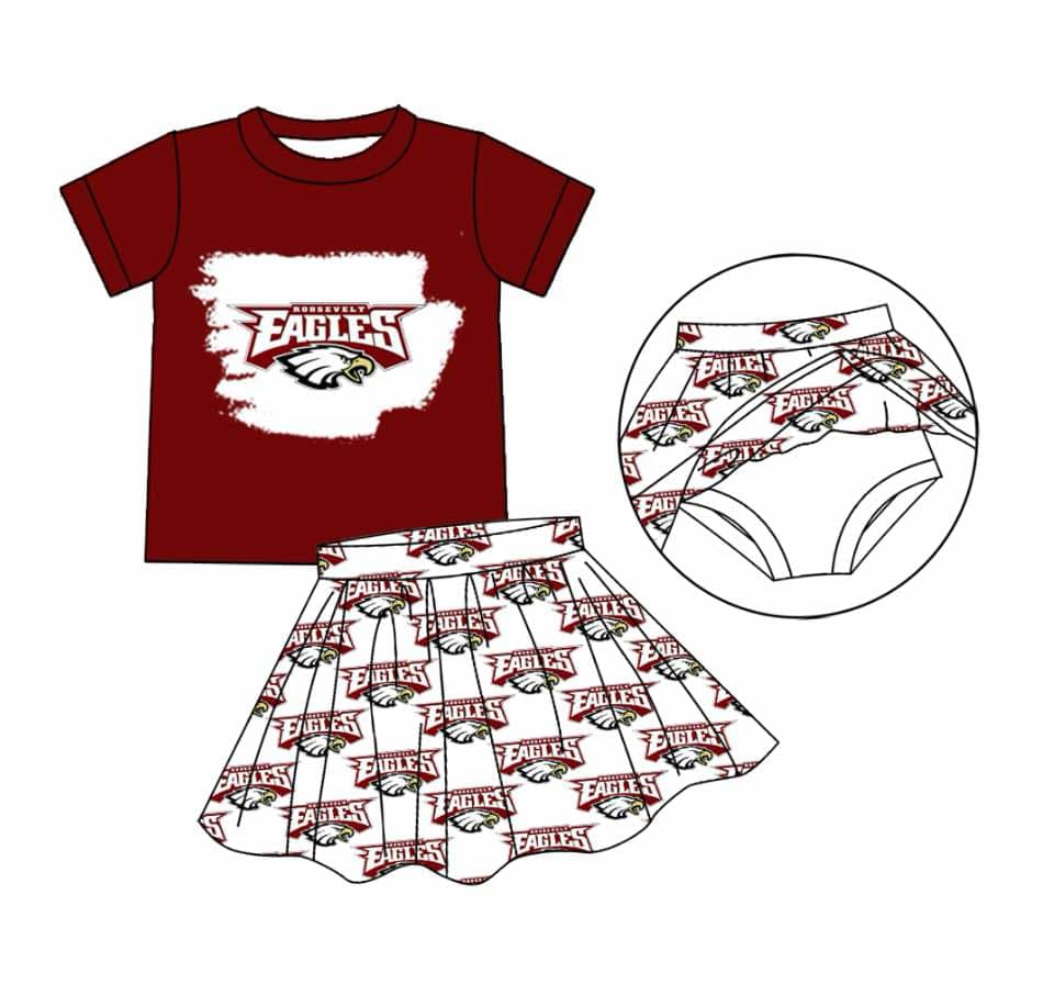toddle girls cheer team skirt set