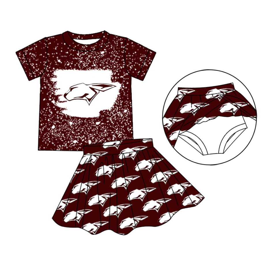 toddle girls cheer team skirt set