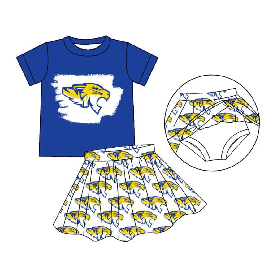 toddle girls cheer team skirt set