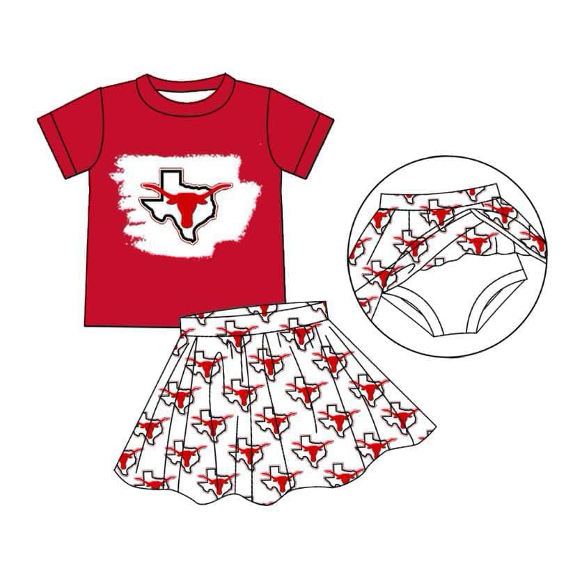 toddle girls cheer team skirt set