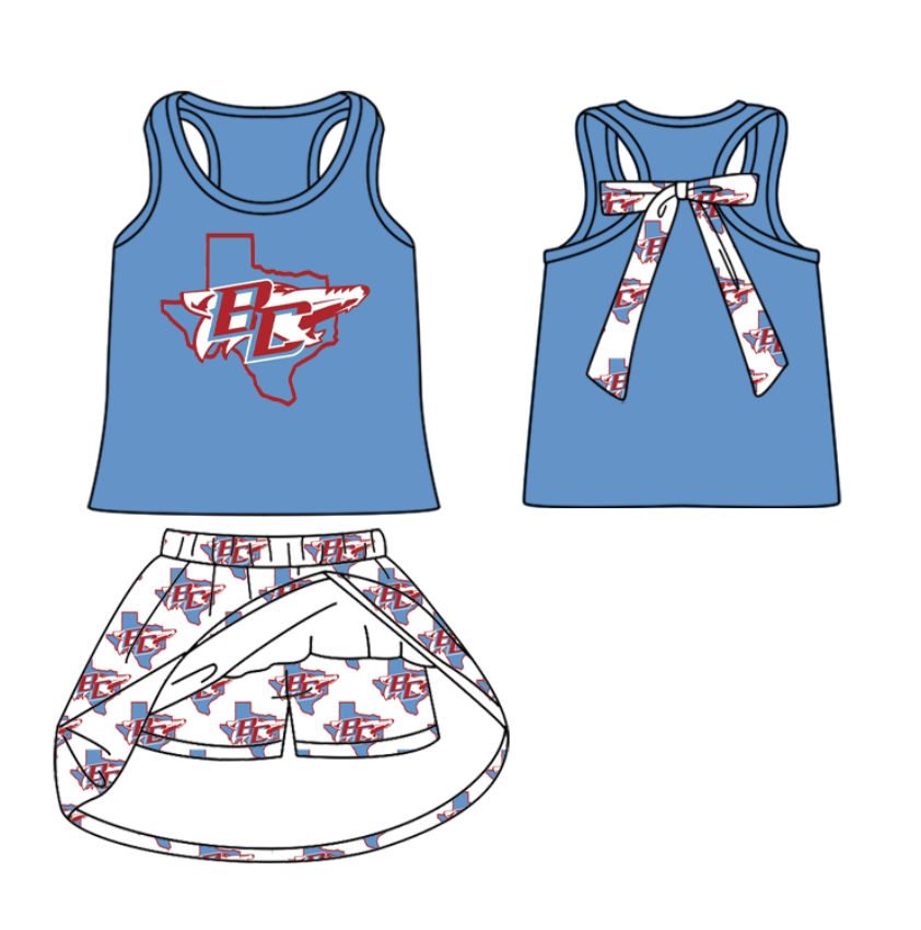 toddle girls cheer team skirt set