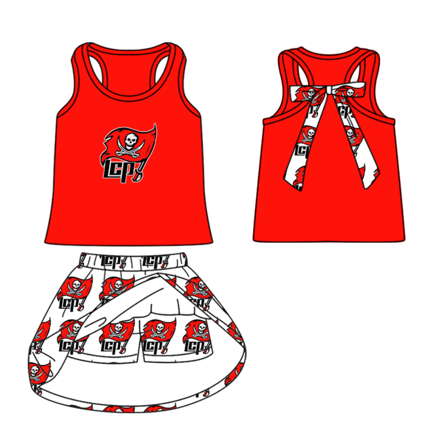 toddle girls cheer team skirt set