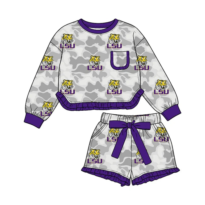 Kids long sleeve custom  team casual wear outfit wholesal factory price