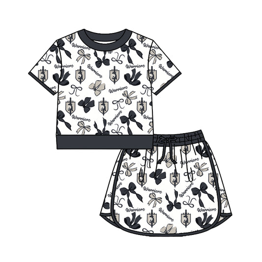 Custom team pullover top matching skorts girl summer outfit