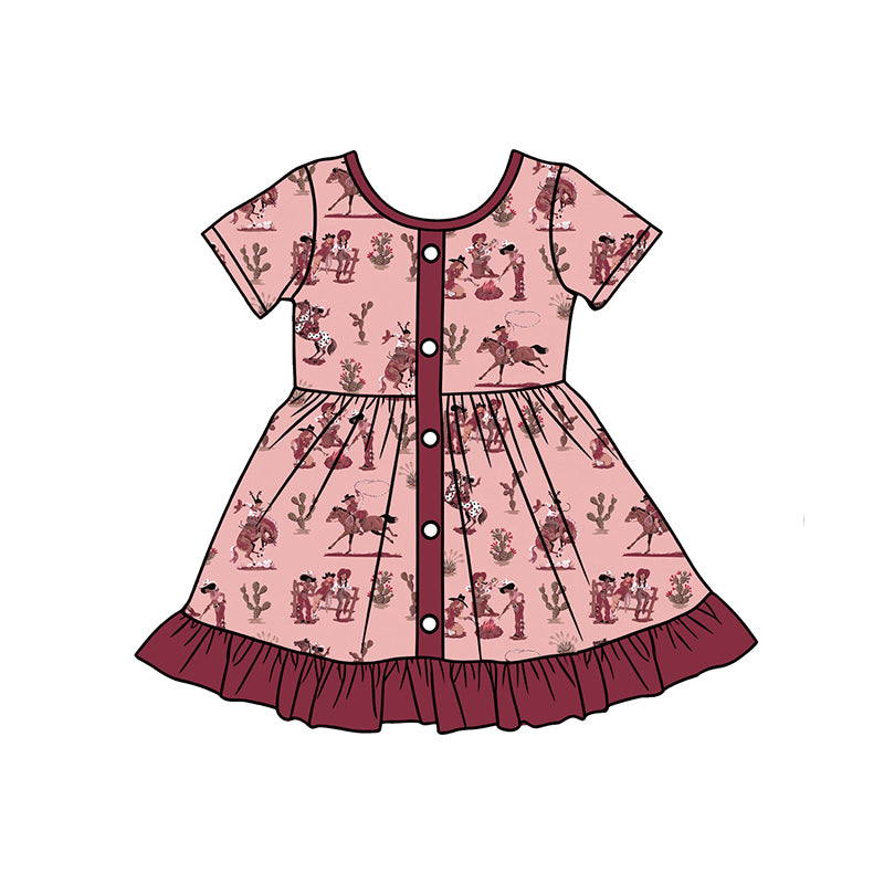 wholesale kids clothes custom western design dress