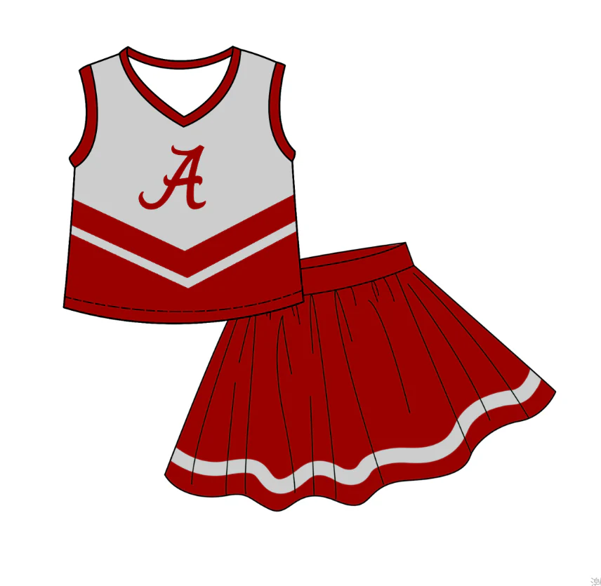toddle girls cheer team skirt set
