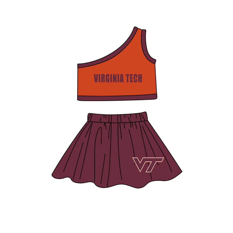 toddle girls cheer team skirt set