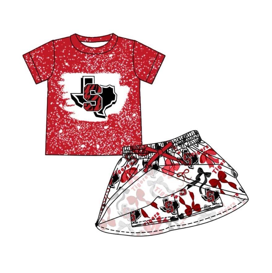 toddle girls cheer team skirt set