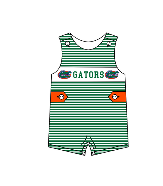 Custom collegiate team design toddle boy summer romper