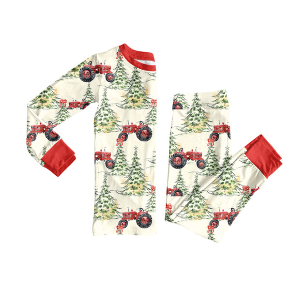 Toddle kids Christmas tree truck design pajama set outfit