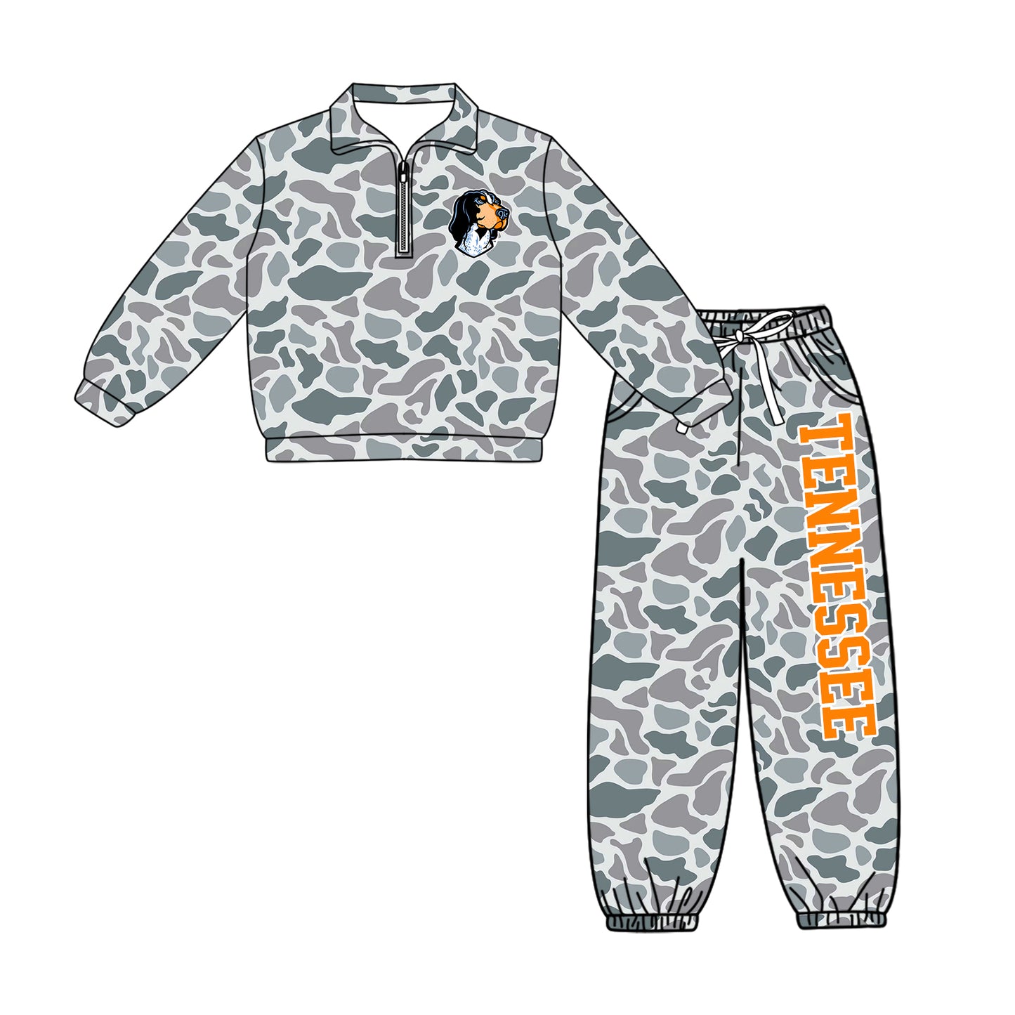 Toddle kids custom tenessee team design long sleeve outfit