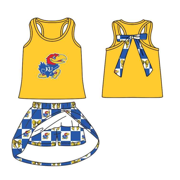 baby girls team cheer skirt outfit add liner shorts
