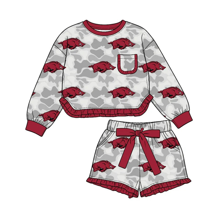 Kids long sleeve custom  team casual wear outfit wholesal factory price