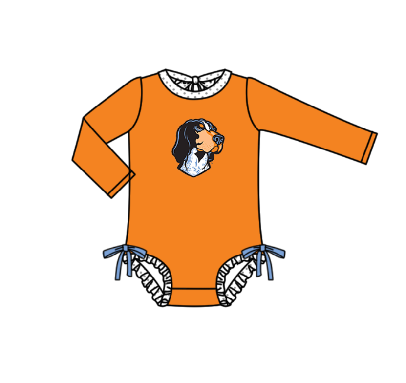 Girls one piece custom team design swimwear