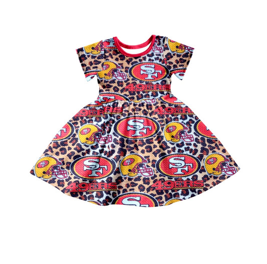 Baby girl short sleeve team dress