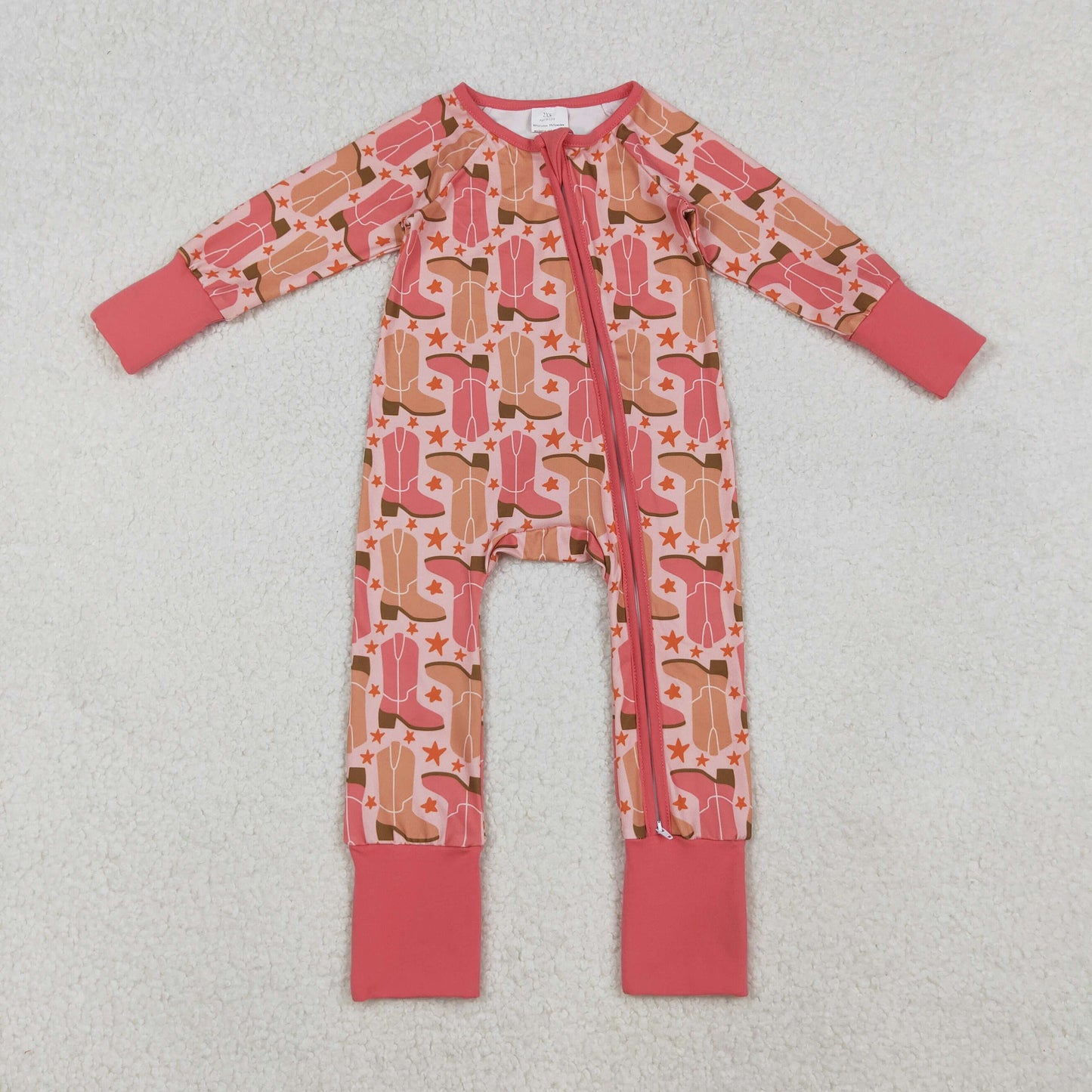 Western boots design toddle boy romper