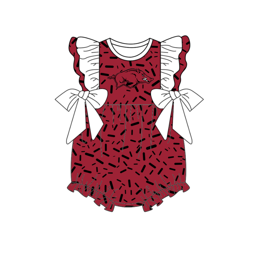 Team design toddle baby girls summer romper