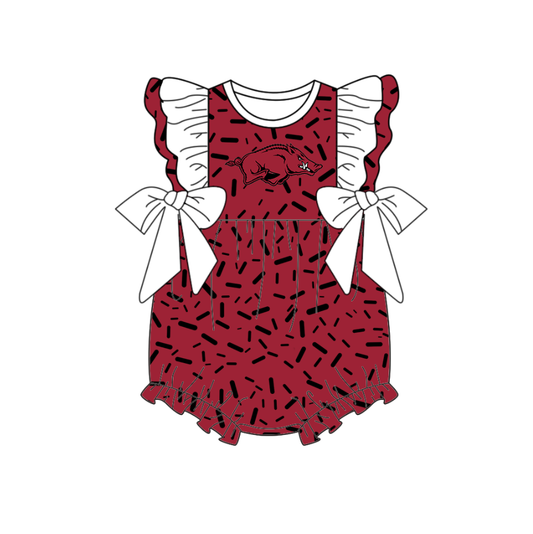 Team design toddle baby girls summer romper