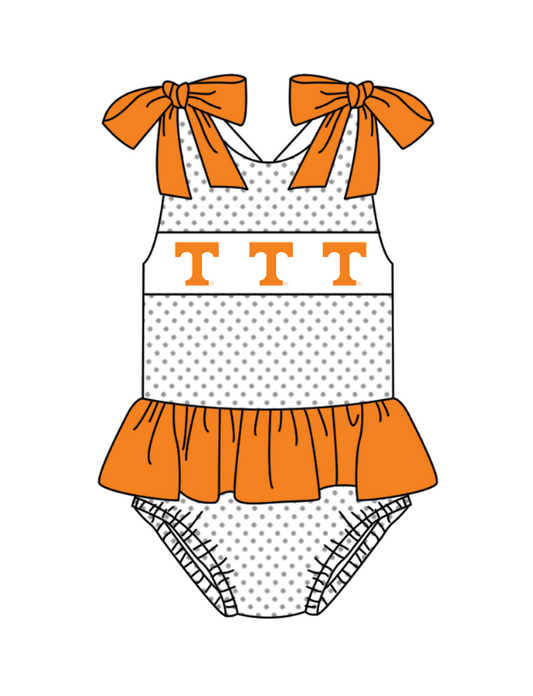 Girls one piece custom team design swimwear