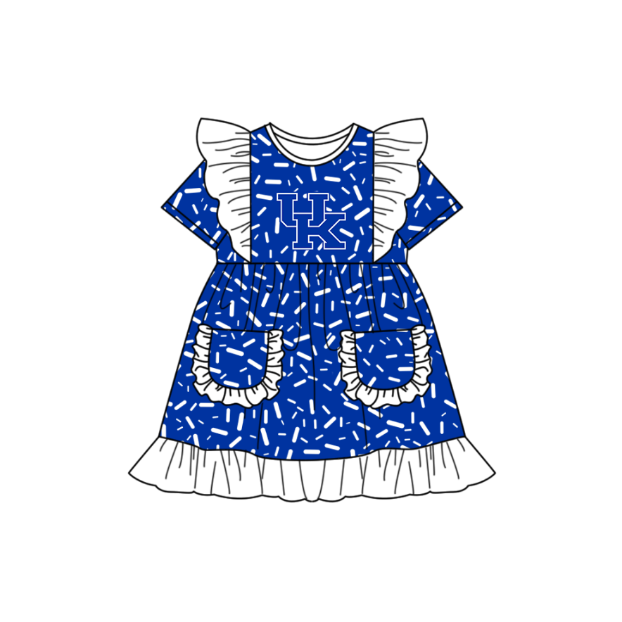 Custom collegiate team girls summer dress