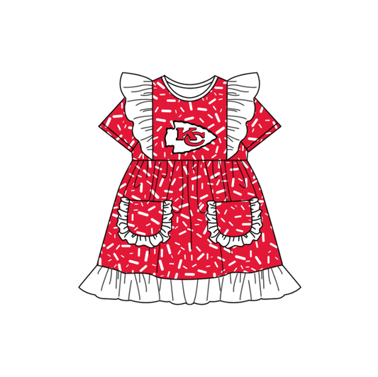 Custom collegiate team girls summer dress