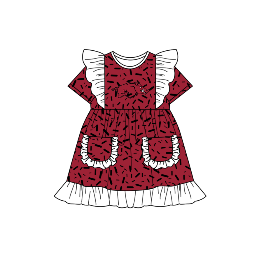 Custom collegiate team girls summer dress