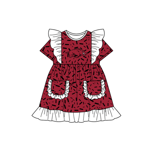 Custom collegiate team girls summer dress