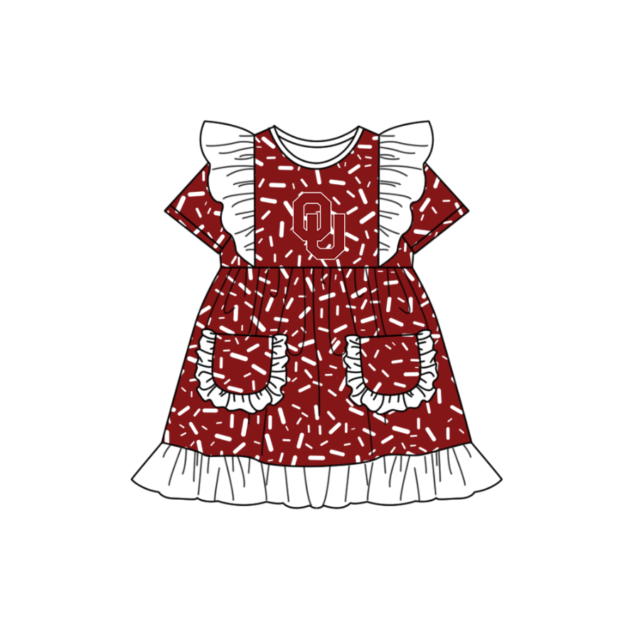 Custom collegiate team girls summer dress