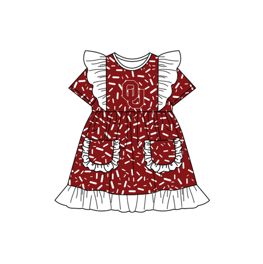 Custom collegiate team girls summer dress